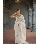 woven art silk Cotton saree with blouse