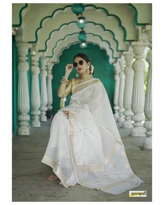woven art silk Cotton saree with blouse 2