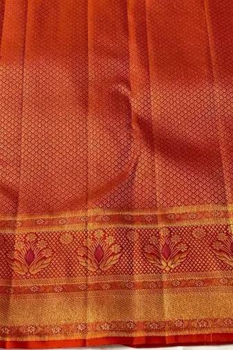red woven silk saree with blouse