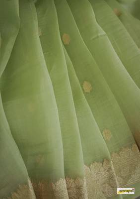 Cotton woven art silk saree with blouse 5