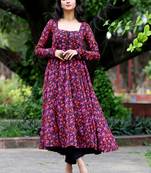 Multy beautiful designer floral printed long gown for partywear looks