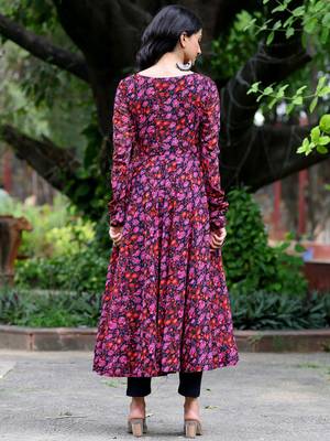 Multy beautiful designer floral printed long gown for partywear looks 2