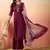 Maroon rich looks hand woven readymade dress with sophisticated embroidery work