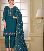 Rama beautiful embroidered georgette fabric salwar suit