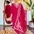 Beautiful pink viscosee chanderi fabric graceful embroidered readymade suit