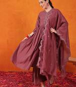 Maroon beautiful partywear readymade salwar kameez