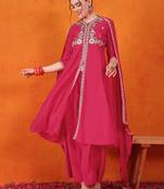 Pink beautiful partywear readymade salwar kameez