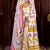Mustard digital printed pashmina saree with shawl