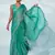 Glamorous sea green chiffon c trendy bollywood saree