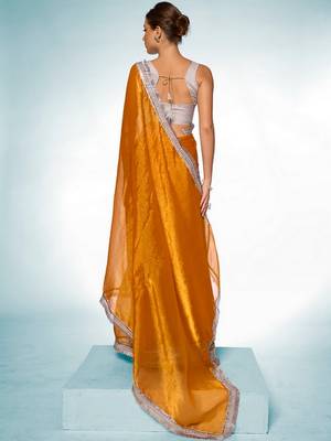 Glamorous musterd burburry c trendy saree 2