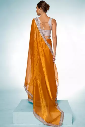 Glamorous musterd burburry c trendy saree