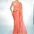 Orange organza c swarovski graceful bollywood style party saree