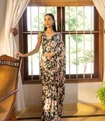 Green nylon japan satin c trendy girlie saree