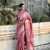 Pink banarasi silk wevon jari rich looks partywear saree