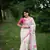 Rich looks floral printed off white muga cotton saree for sophisticated looks