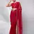 Red moss c swarovski graceful bollywood style party saree