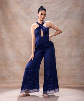 Cross neck jumpsuit 1