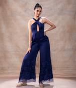 Cross neck jumpsuit