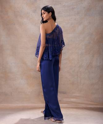 Cape with bralette and pant set 3