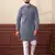 Nevy blue smart chikankari embroidery work men's festive kurta payjama