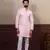 Pink smart chikankari embroidery work men's festive kurta payjama