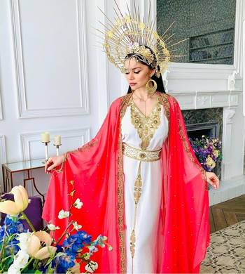 Sale Kaftan Zari Embroidered Stone Work Georgette Casual Stitched Wedding Party Dress 285 2