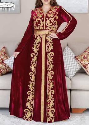Sale Kaftan Aari Embroidered Velvet Casual Stitched Wedding Party Dress 286 1