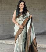 Light-Green Soft Silk Rich Pallu & Jacquard Work Saree,Blouse-not As Per Image