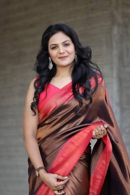 Blue Soft Silk Rich Pallu & Jacquard Work Saree,Blouse-not As Per Image 2