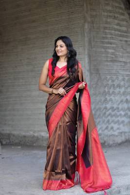 Blue Soft Silk Rich Pallu & Jacquard Work Saree,Blouse-not As Per Image 1