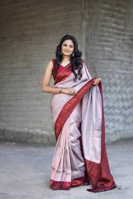 Light-Purple Soft Silk Rich Pallu & Jacquard Work Saree,Blouse-not As Per Image 1