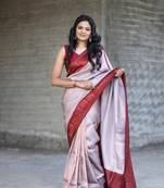 Light-Purple Soft Silk Rich Pallu & Jacquard Work Saree,Blouse-not As Per Image