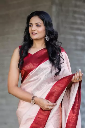 Light-Pink Soft Silk Rich Pallu & Jacquard Work Saree,Blouse-not As Per Image