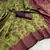 Green Banarasi silk blend copper zari weaving woven butterfly design saree with unstitched blouse