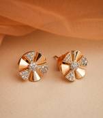 Gold plated flower shaped earrings