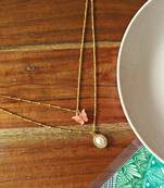 Alankar chain pink butterfly pendant