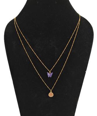 Alankar chain blue butterfly pendant 2