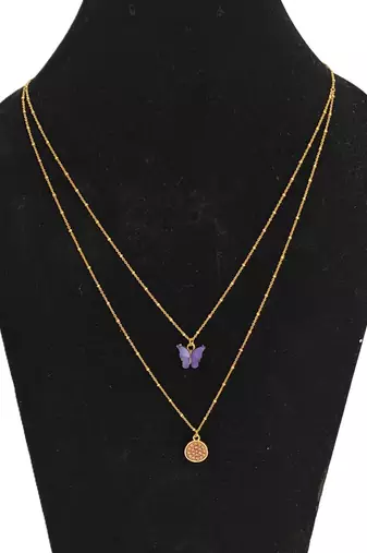 Alankar chain blue butterfly pendant