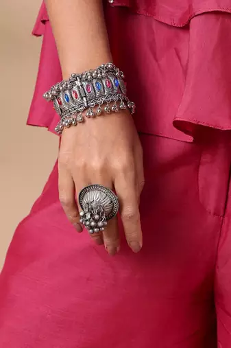 Alankar tribal oxidized ring