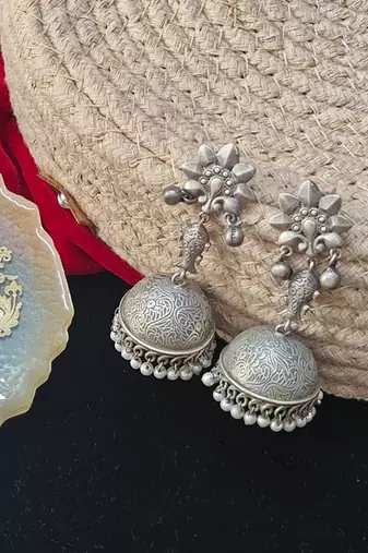 Alankar princess oxidized jhumka