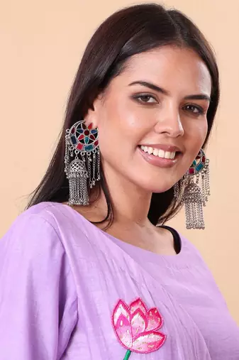 Alankar oxidized jhumka