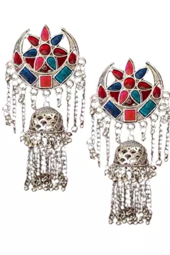 Alankar oxidized jhumka