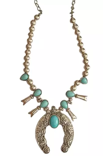 Alankar turquoise oxidized necklace