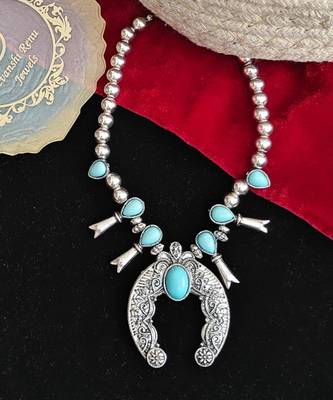 Alankar turquoise oxidized necklace 3