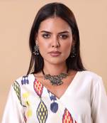 Alankar floral oxidized chokar set