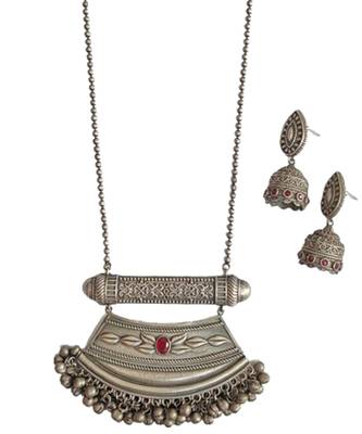 Alankar long tribal necklace jhumka set 3