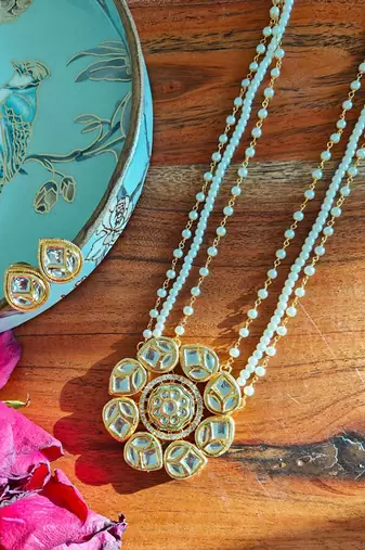 Alankar princess floral necklace set