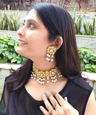 Alankar kundan chokar necklace set 1