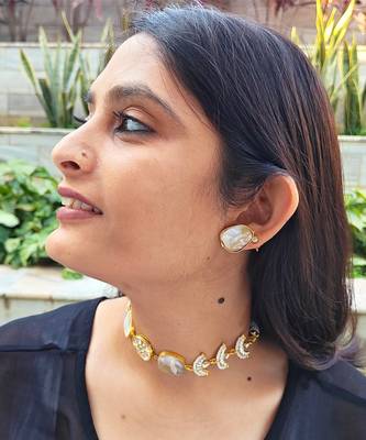 Alankar druzy chand necklace set 1