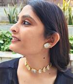 Alankar druzy chand necklace set